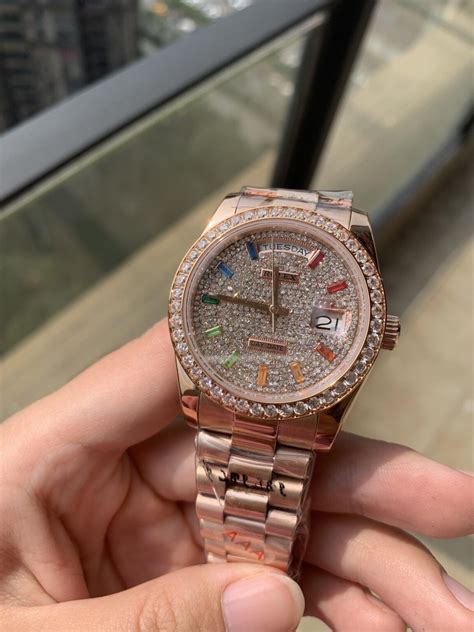 replica iced out rolex